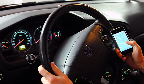 Drive around traffic jam with iPhone and SAP Research (photo: Frank Völkel)