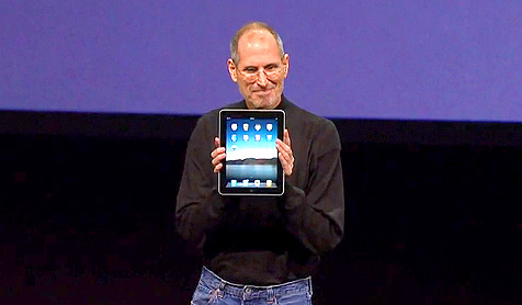Steve Jobs introduces the iPad.