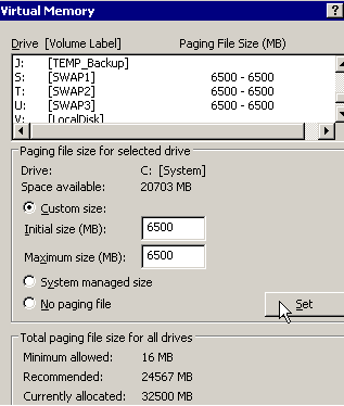 sap_r3_erp_upgrade_10 Setting the paging file to 32 GB
