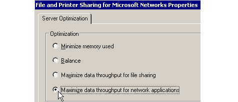 sap_r3_erp_upgrade_6 Selecting properties – maximum data throughput for the network