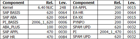 sap_r3_erp_upgrade_tabelle1 SAP R3 ERP Upgrade
