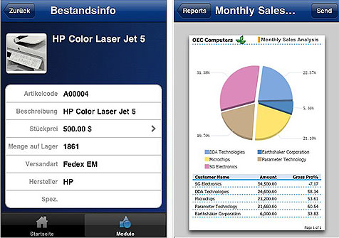 Business_One Screenshot: SAP Business One Mobile App